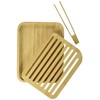 Pebbly nba055 Bread and Bamboo Toast Tongs Beige 26X20X2 cm