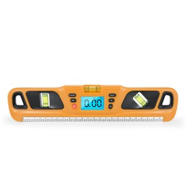 Digital Protractor LCD Display Stainless Steel Magnetic Level Multifunctional Angle Gauge Support Absolute and Relative Angle Measurement with Data Hold and Unit Switch Function