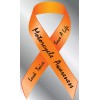 FDC Motorcycle Awareness Orange Ribbon Vinyl Decal, Look Twice -