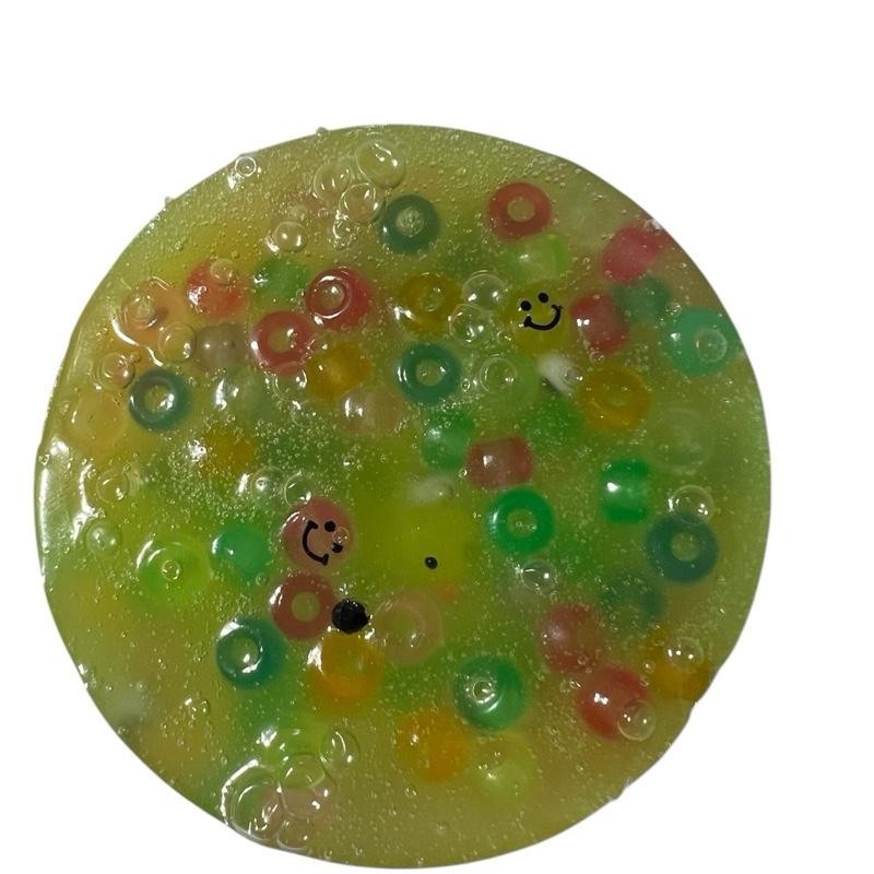 REMELTABLE JELLIES Picking Pals Circles filled with beads Acrylic:_Glow In