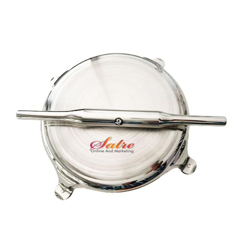 Stainless Steel Circular Board and Belan Rolling Pin for Kitchen