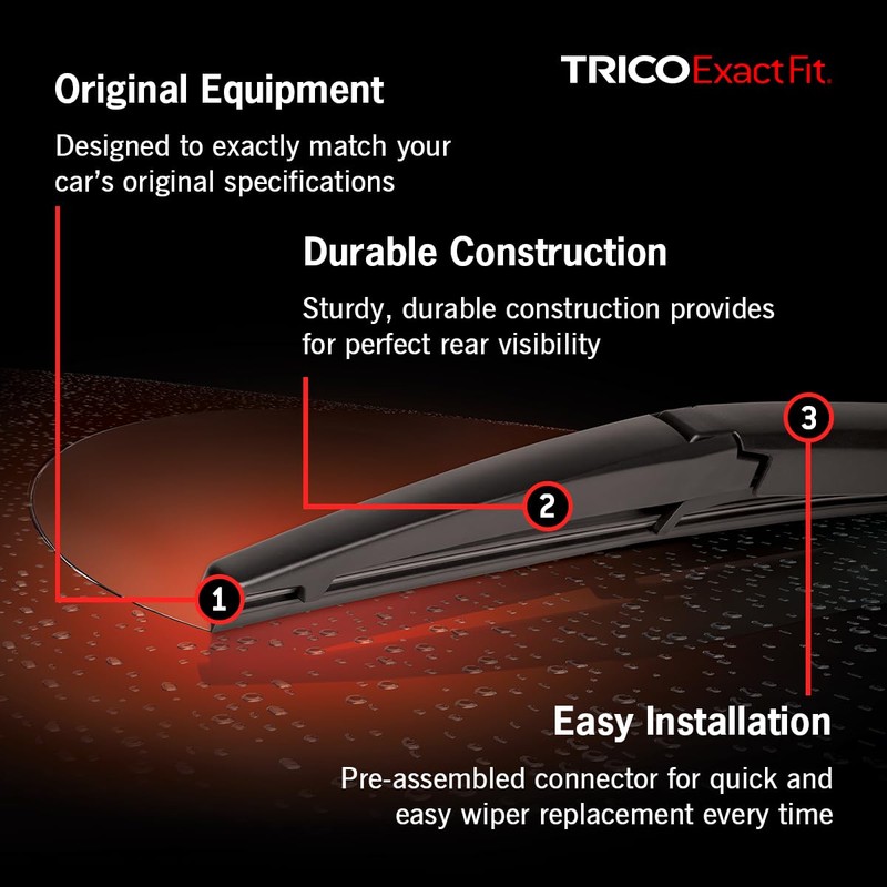 TRICO Exact Fit 14 Inch Rear Wiper Blade Fits Select