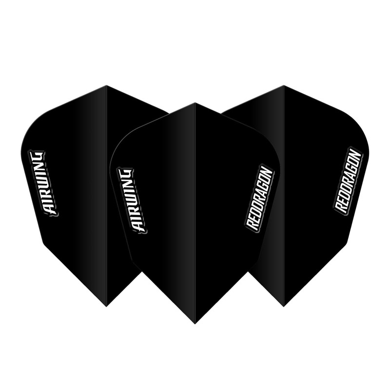 RED DRAGON Airwing Unique Moulded Black V-Standard Dart Flights 1