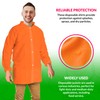 ABC Orange Disposable Lab Jackets for Adults, Medium. Pack of