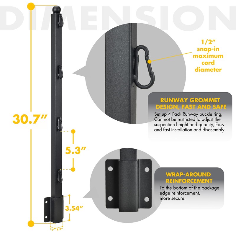 TPHUC Fence Post Extender, 31'' Barbed Wire Extension Arms for
