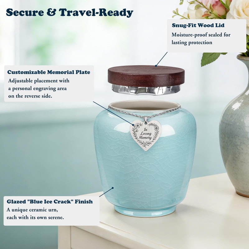 Medium Urns for Human Ashes Cremation Urns Keepsake Urn for