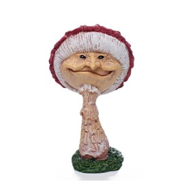 MOLMH Mushroom Decoration-Charming Magic Witch Mushroom Statue, Perfect for Outdoor Statues and Celebrations, Weatherproof Resin Sculpture Garden Decorations