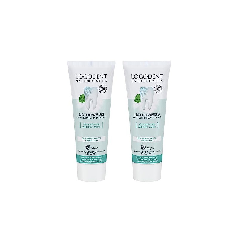 Logona Natural White Brush, 2.5 fl oz (75 ml) x