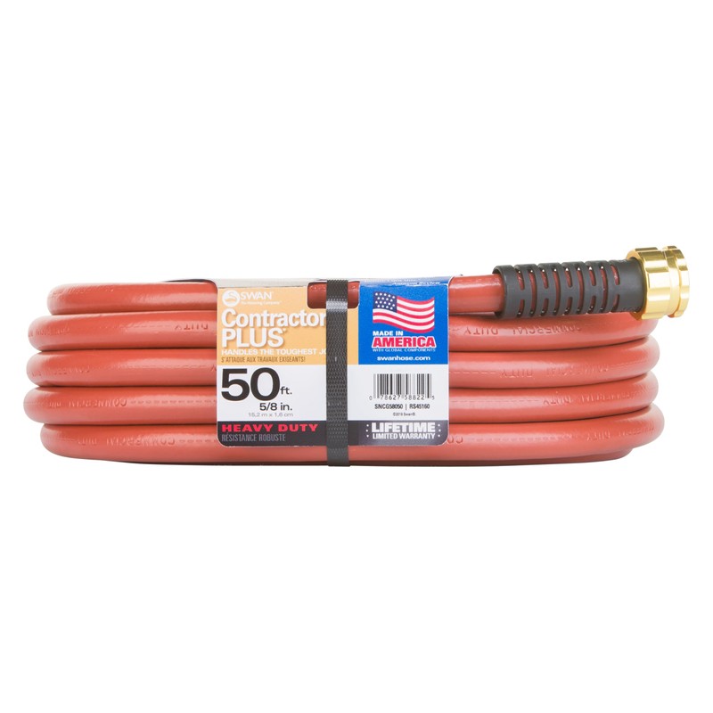 Swan Products SNCG58050 CONTRACTOR+ Commercial Duty Clay Water Hose with