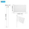 PATIKIL 20pcs White Flag Game Solid White Flags Small Mini