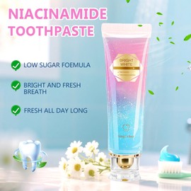 Niacinamide Whitening Toothpaste, Protects Tooth Enamel, Stain Removal & Fresh Breath, Niacinamide Toothpaste Intensive Whitens Teeth, Mint & Peach Flavor (1)