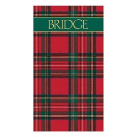 Caspari Plaid Bridge Playing Cards Score Pad - Three Pads