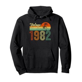 Vintage Born in 1982 Years Old 43rd Birthday Gifts Funny Tee Pullover Hoodie