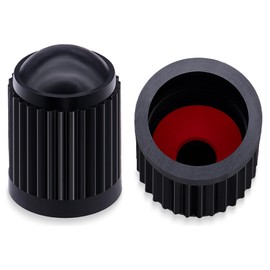 MEAJOO 15PCS Plastic Tire Valve Stem Caps, Corrosion Resistant, with O Rubber Ring, Airtight Seal Heavy Duty Dustproof Tire Valve Stem Covers for Cars, SUV, Trucks, Bikes, Motorcycles, Bicycles(Black)
