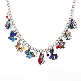KEWVYBZ Litle Pony Metal Charm Necklace Gifts for Woman