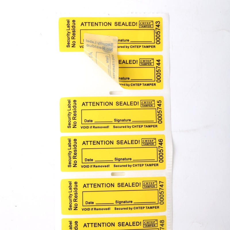 100PCS Chtep Tamper Tamper Evident Stickers, No ResidueTamper,Evident Security Warranty