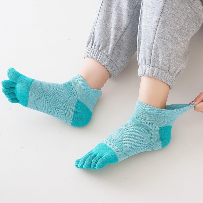 GINZIN Toe Socks Women's Trainer Socks, Breathable Five Fingers Running