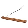Wooden Incense Holder for Sticks with Inlays of Brass Crescent