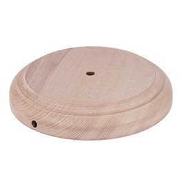 B&P Lamp® Modern Style Unfinished Wooden Lamp Base, 9 Inch Top by 10 1/2 Inch Bottom by 1 1/4 Inch Height