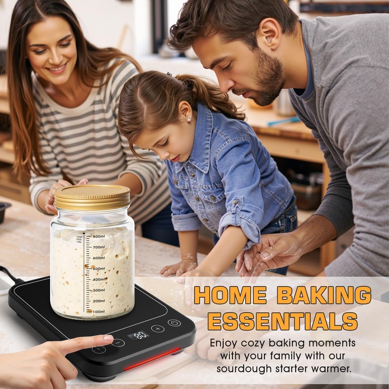 Upgraded Sourdough Starter Warmer, Precise 1°F Thermostat Control (70-100°F) Warming