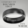 Willis Judd Mens Titanium Ring in Gift Box 8mm Wedding