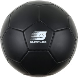 Sunflex Football Black | Robust and Durable with Perfect Bounce | Excellent Ball Feel | Suitable for All Ages | Ball Size 5