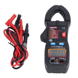 Digital Clamp Meter Accurate Contactless Backlight Handheld AC DC Voltage Tester for Current Resistance Capacitance Black