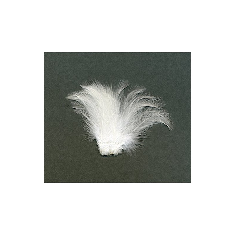 ZUCKER™Strung Rooster Dyed Hackle Feathers - White