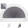 SEEYE Arch Window Blackout Shades, Pleated Fabric Blind (Radius: 24'')