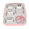 Lunch Box with Lid 5 Compartments Heat Preservation Stainless Steel