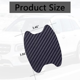 4PCS Car Door Handle Sticker, 3D Carbon Fiber Anti-Scratches Car Door Cup Protectorm, Non-Marking Auto Door Handle Scratch-Resistant Protective Film, Universal for Most Car Handles
