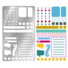 UNICRAFTALE Metal Stencil for Journaling Lines Lists Banners Square Planner