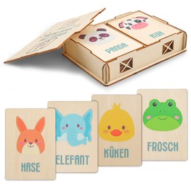 Lilli&Luki® Toy from 2 Years [20 Cards] Montessori | Children's Toy | Wood | Gift | Educational Games | Memo | Girl | Boy | Wooden Toy | Toys | Gift Ideas | Learning Toy | Child