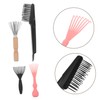 FOMIYES 4pcs Hairbrush Cleaning Tool Wood Handle Comb Brush for