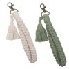 SSKHE 2 Pieces Tassel Keychain, Soft Handmade Keychains, Elegant Macrame