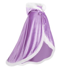 visofayo Girls Dress Up Hodded Cape Toddler Costume for Princess Cloaks