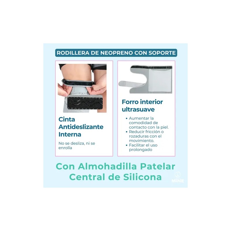 Rodillera Ajustable Con Soporte Lateral Gris #36070497 Gris Unica