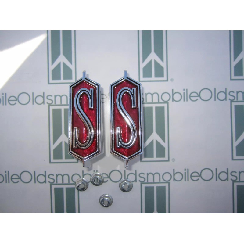 NORS 1968 1969 1970 Olds Cutlass "S" Front Fender Emblems
