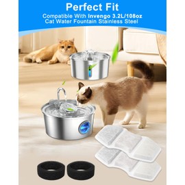 MyfatBOSS 8+8 Cat Water Fountain Filters Compatible with Invengo 3.2L/108oz