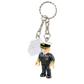 COBI 1358 Keychain Figure Miniature Captain Edward Smith Plastic Soldiers Military Building Blocks Boat Toy