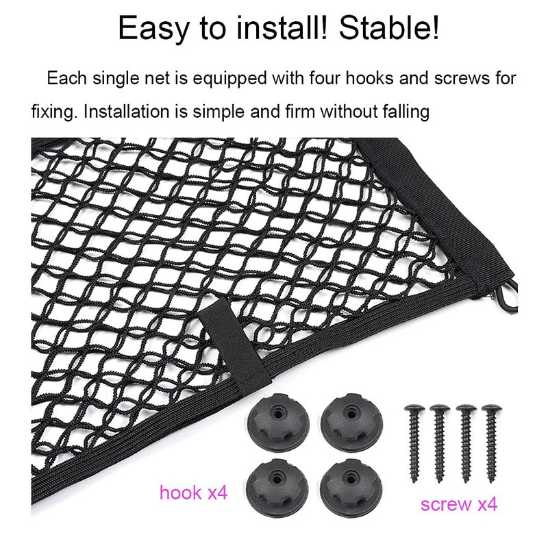Seepong 2 Pack Large Cargo Net for Trunk, RV, Boats