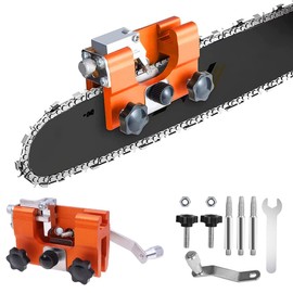 Chainsaw Sharpener Jig, Hand-Crank Chainsaw Sharpening Kit with 3 High Hardness Bits, Portable Chainsaw Blade Sharpener for 12"-20" Chain Saws