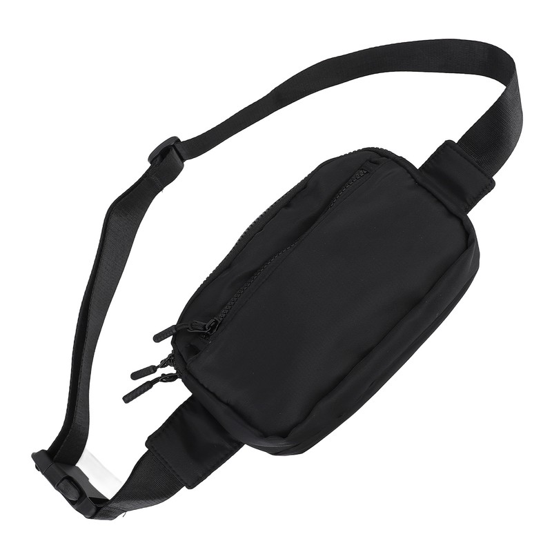 Waist Bag Double Layer Large Capacity Adjustable Strap Waterproof Nylon