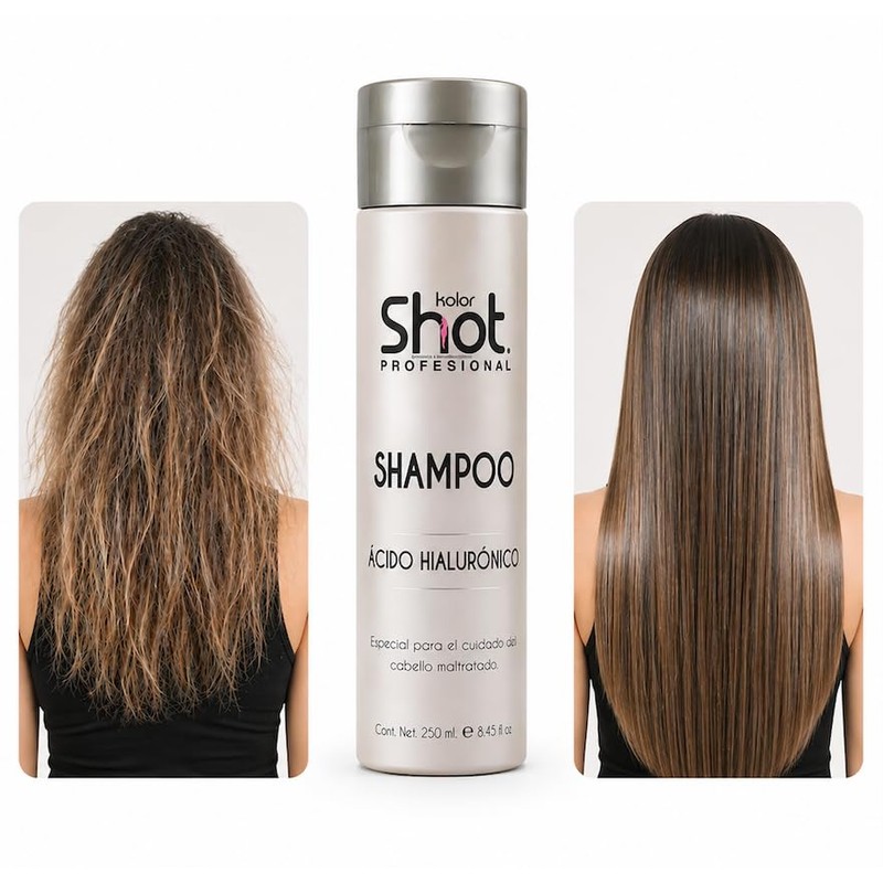 Kolor Shot Shampoo con Ácido Hialurónico, Hidratación Profunda, para Cabello