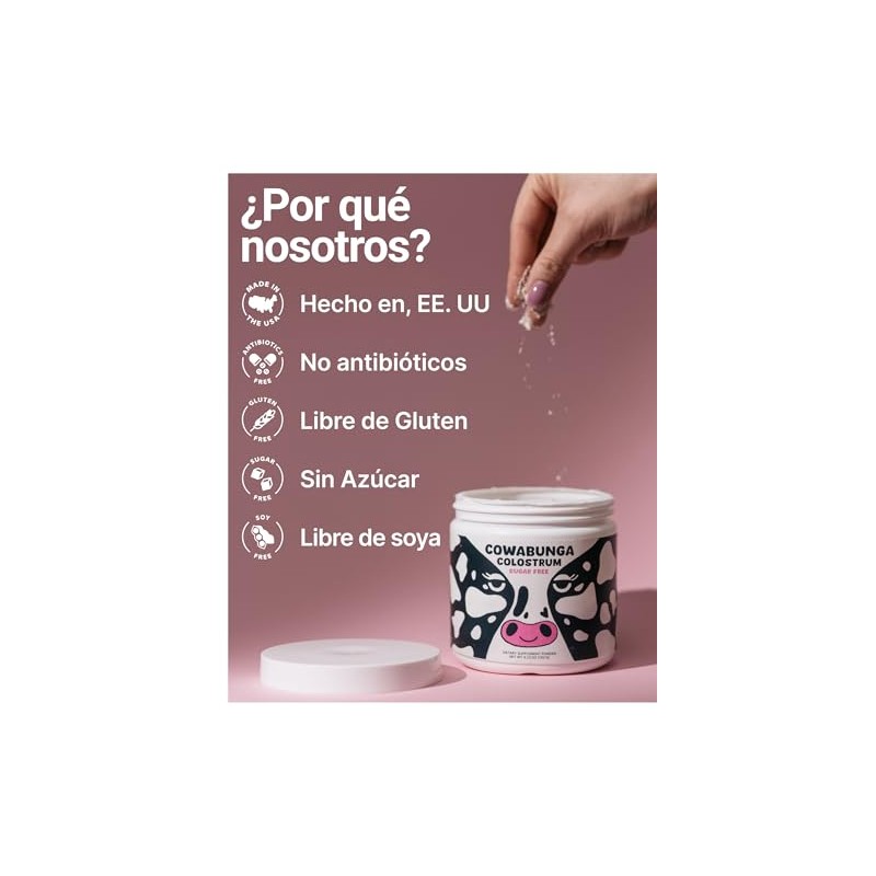 Cowabunga Calostro Bovino Polvo 120 Gramos Fabricado Excelentes Beneficios Fácil