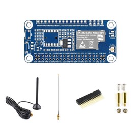 Waveshare SX1262 868/915M LoRaWAN Node Module for Raspberry Pi,with Sucker Antenna,Higher Power Efficiency,Longer Transmission Distance,for HF band,LoRaWAN Networks Building Support Meshtastic Project