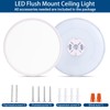 Glowall 12'' Led Flush Mount Ceiling Light Fixture, 24W 2400LM,