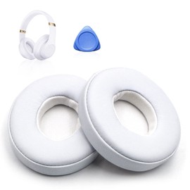 Ohrpolster für Beats Solo3.0, Solo2.0 Wireless Kopfhörer,Professionelle Ersatz Ohrpolster Earpads Repalcement(1 Paar) (weiß)