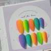 Rainbow Sugar Handmade Nail Tips - Coffin / 레인보우 슈가