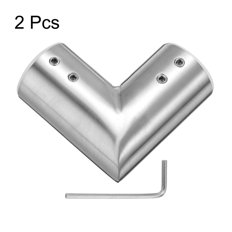sourcing map 2pcs Corner Curtain Rod Connector, 90 Degree Window